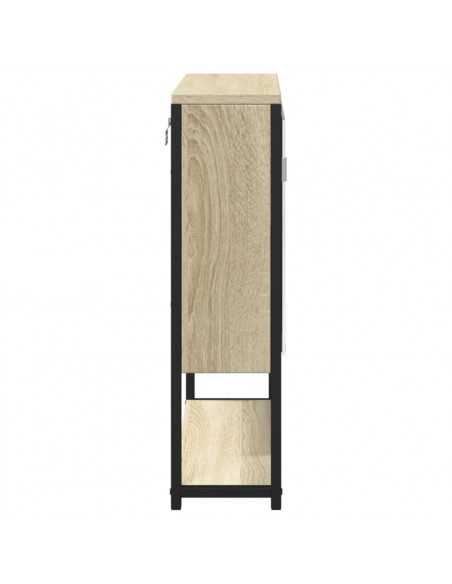 Mobile Bagno con Specchio Rovere Sonoma 60x16x60 cm Multistrato