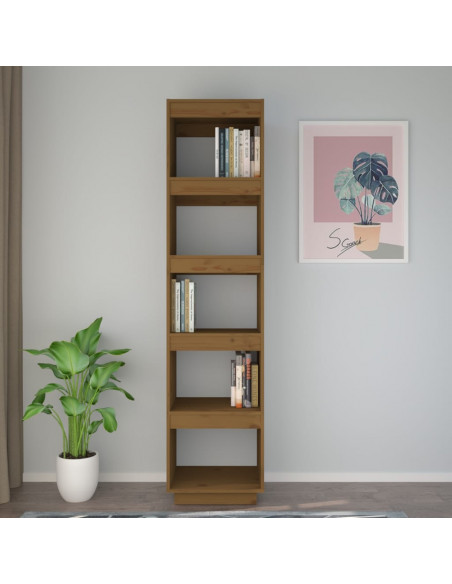 Libreria/Divisorio Miele 40x35x167 cm in Legno Massello di Pino
