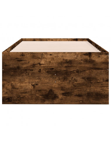 Divano Letto con Cassetti Rovere Fumo 90x190 cm Multistrato