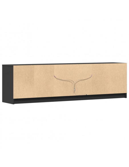 Mobile Porta TV con LED Nero 180x34x50cm in Truciolato