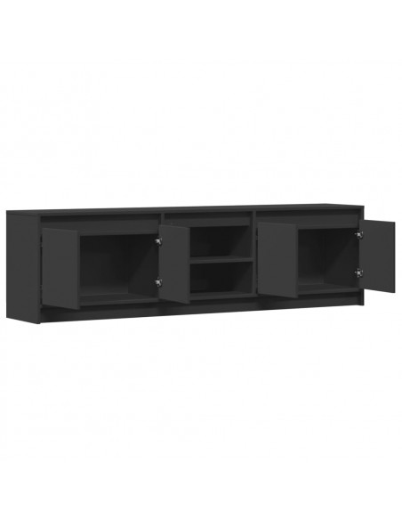 Mobile Porta TV con LED Nero 180x34x50cm in Truciolato