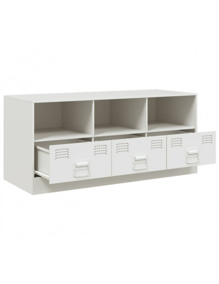 Mobile Porta TV Bianco 99x39x44 cm in Acciaio