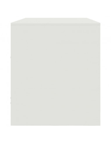 Mobile Porta TV Bianco 99x39x44 cm in Acciaio