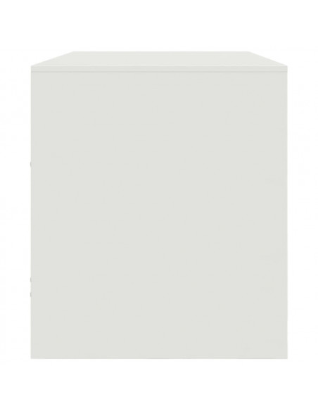 Mobile Porta TV Bianco 99x39x44 cm in Acciaio