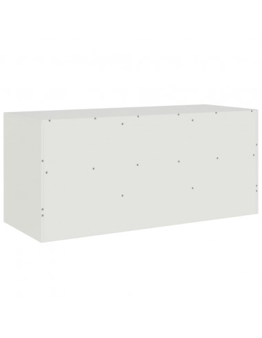 Mobile Porta TV Bianco 99x39x44 cm in Acciaio