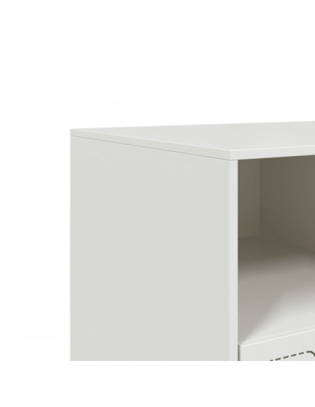 Mobile Porta TV Bianco 99x39x44 cm in Acciaio
