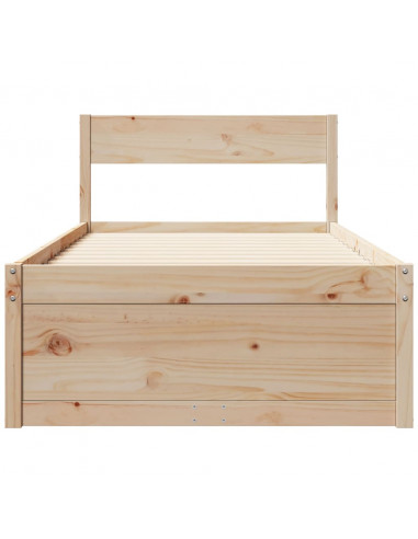 Giroletto con Cassetti 75x190 cm in Legno Massello di Pino