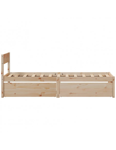 Giroletto con Cassetti 75x190 cm in Legno Massello di Pino