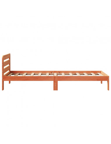 Letto senza Materasso Marrone Cera 90x190 cm in Legno di Pino