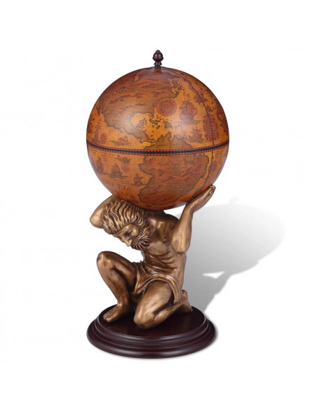 Bar a Globo Portabottiglie Vino Design Atlas 42x42x85 cm