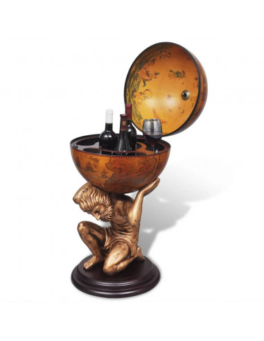 Bar a Globo Portabottiglie Vino Design Atlas 42x42x85 cm