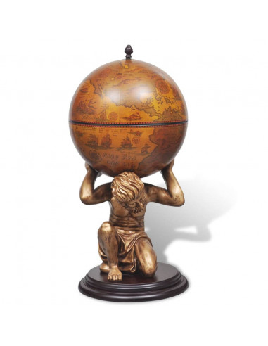 Bar a Globo Portabottiglie Vino Design Atlas 42x42x85 cm