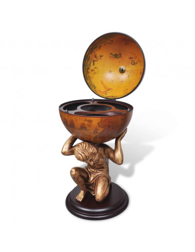 Bar a Globo Portabottiglie Vino Design Atlas 42x42x85 cm