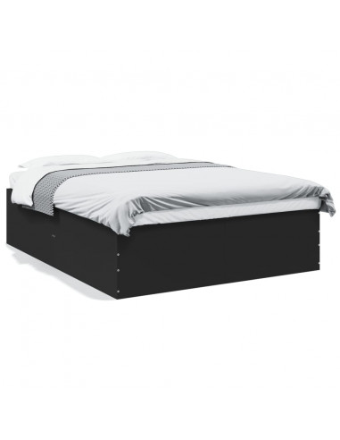 Giroletto Nero 160x200 cm in Legno Multistrato