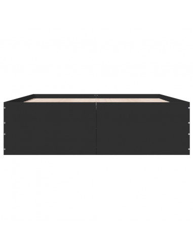 Giroletto Nero 160x200 cm in Legno Multistrato