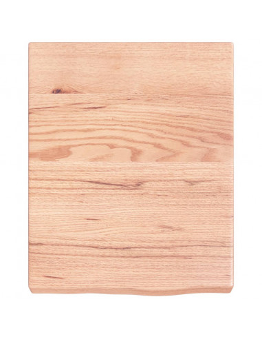 Piano Bagno Marrone 40x50x(2-6) cm Legno Massello Trattato