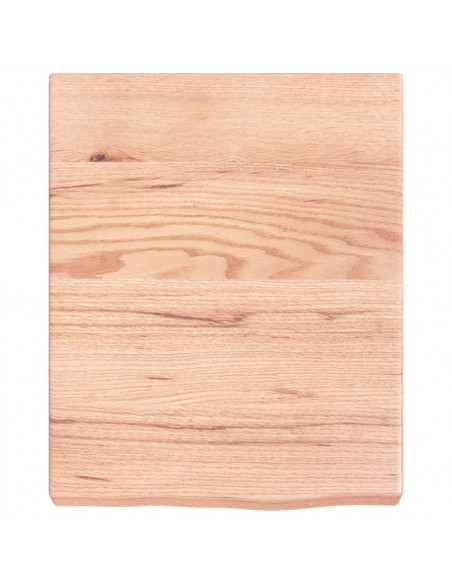 Piano Bagno Marrone 40x50x(2-6) cm Legno Massello Trattato