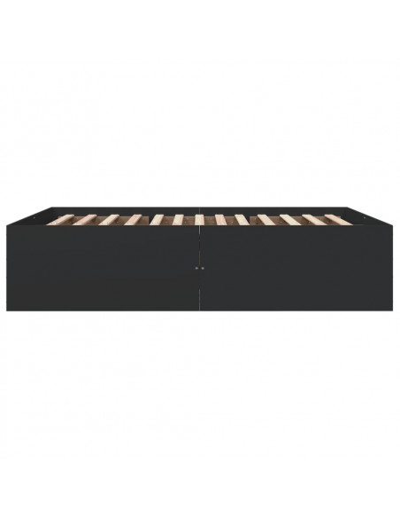 Giroletto Nero 160x200 cm in Legno Multistrato