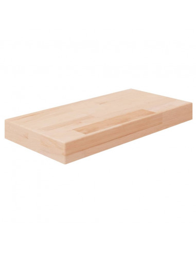 Ripiano 40x20x4 cm Legno Massello di Rovere Non Trattato