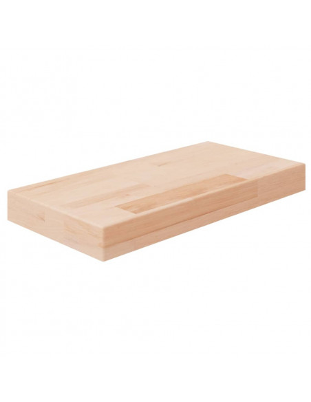 Ripiano 40x20x4 cm Legno Massello di Rovere Non Trattato