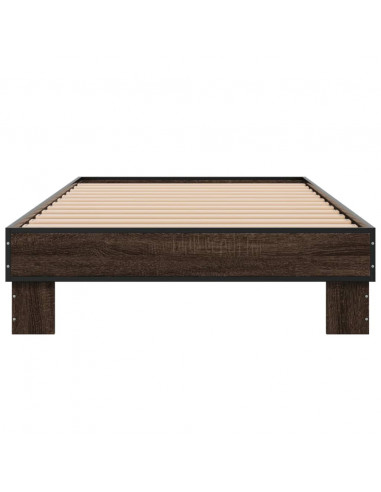 Giroletto Rovere Marrone 90x190 cm Legno Multistrato e Metallo