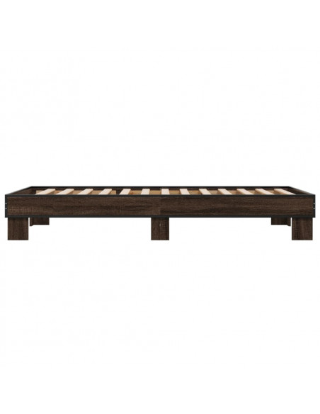 Giroletto Rovere Marrone 90x190 cm Legno Multistrato e Metallo