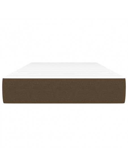 Materasso a Molle Insacchettate Marrone Scuro 90x200x20 cm
