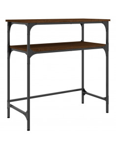 Tavolino Consolle Rovere Marrone 75x35,5x75cm Legno Multistrato 2