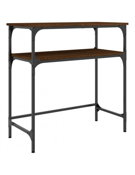 Tavolino Consolle Rovere Marrone 75x35,5x75cm Legno Multistrato