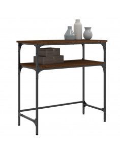 Tavolino Consolle Rovere Marrone 75x35,5x75cm Legno Multistrato 2