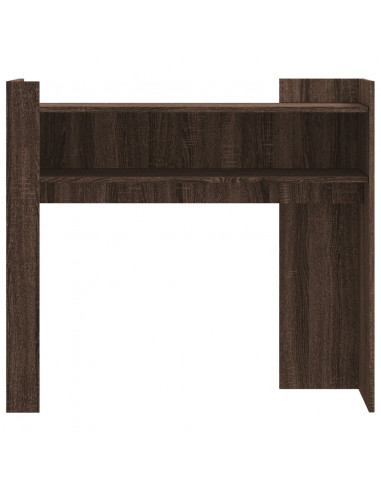 Tavolino Consolle Rovere Fumo 100x35x90 cm in Legno Multistrato