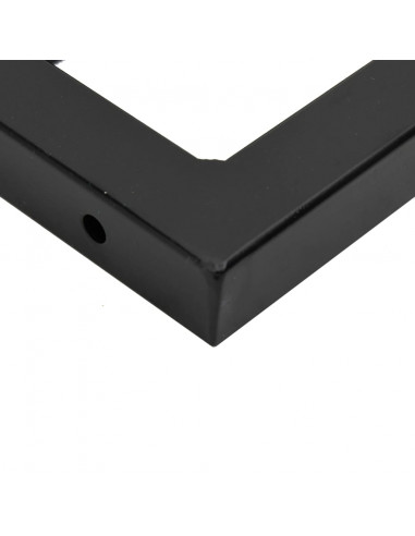 Ripiano a Parete per Lavabo in Acciaio e Massello di Faggio