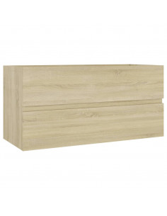 Mobile Lavabo Rovere Sonoma 90x38,5x45 cm in Legno Multistrato 2