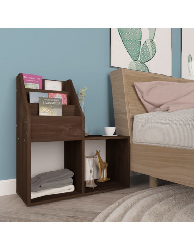 Portariviste Bambini Rovere Fumo 71x30x78,5cm Legno Multistrato