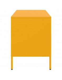 Mobile TV Giallo Senape 68x39x50,5 cm Acciaio Laminato a Freddo 2