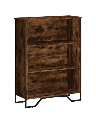 Libreria Rovere Fumo 80x31x106 cm in Legno Multistrato