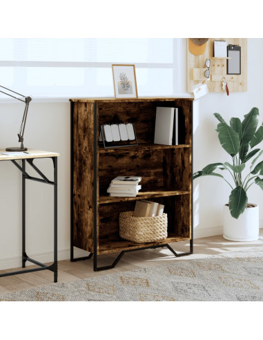 Libreria Rovere Fumo 80x31x106 cm in Legno Multistrato