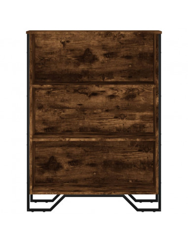 Libreria Rovere Fumo 80x31x106 cm in Legno Multistrato