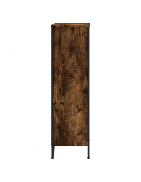 Libreria Rovere Fumo 80x31x106 cm in Legno Multistrato