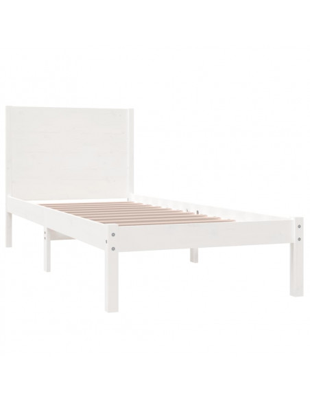 Giroletto Bianco in Legno Massello 75x190 cm Small Single