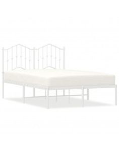 Giroletto con Testiera in Metallo Bianco 120x200 cm 2