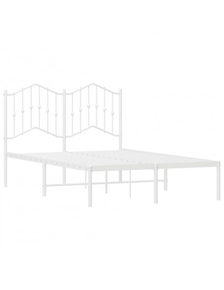 Giroletto con Testiera in Metallo Bianco 120x200 cm