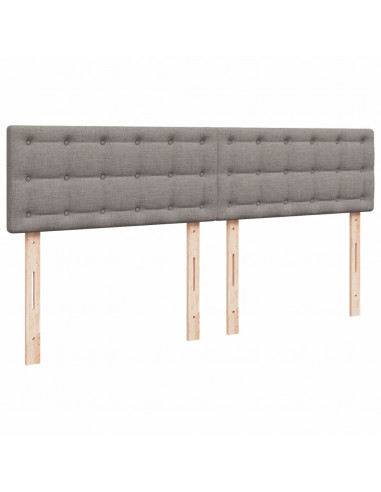 Giroletto a Molle con Materasso Tortora 200x200 cm in Tessuto