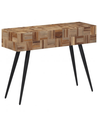 Tavolino Consolle 110x34x80 cm Teak Massello di Recupero