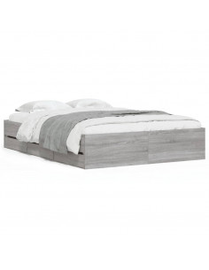 Giroletto Cassetti Grigio Sonoma 120x190 cm Legno Multistrato 2