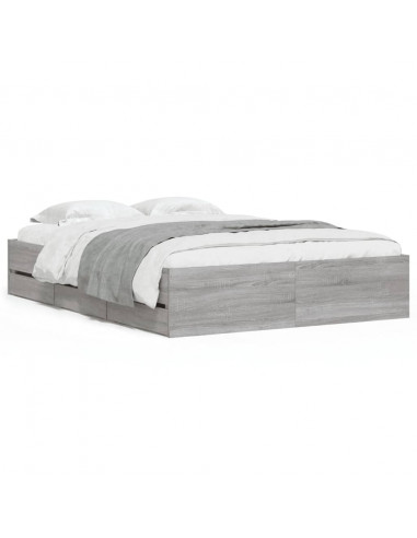 Giroletto Cassetti Grigio Sonoma 120x190 cm Legno Multistrato