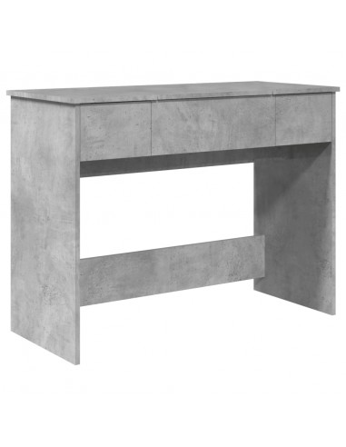 Toeletta con Specchio Grigio Cemento 100x45x76 cm