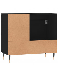 Armadietto da Bagno Nero 65x33x60 cm in Legno Multistrato 2