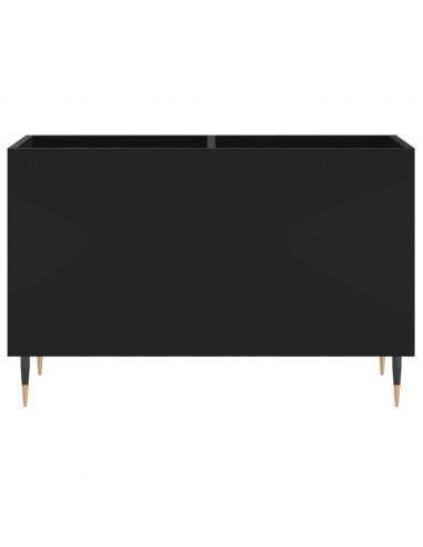 Mobile Porta Dischi Nero 74,5x38x48 cm in Legno Multistrato