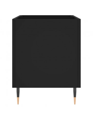 Mobile Porta Dischi Nero 74,5x38x48 cm in Legno Multistrato